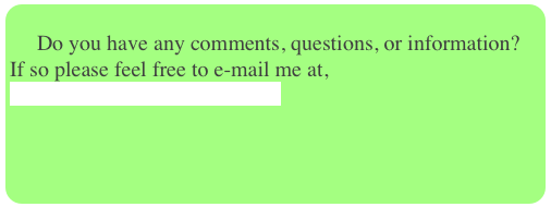 
     Do you have any comments, questions, or information?
If so please feel free to e-mail me at, feedback@poseableparadise.com